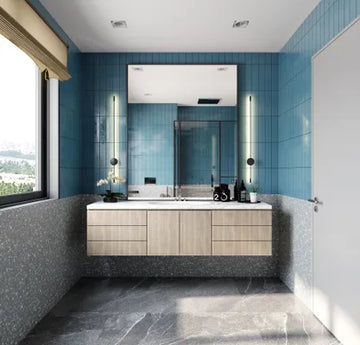 Coastal Style Convenient Compact Bathroom Design